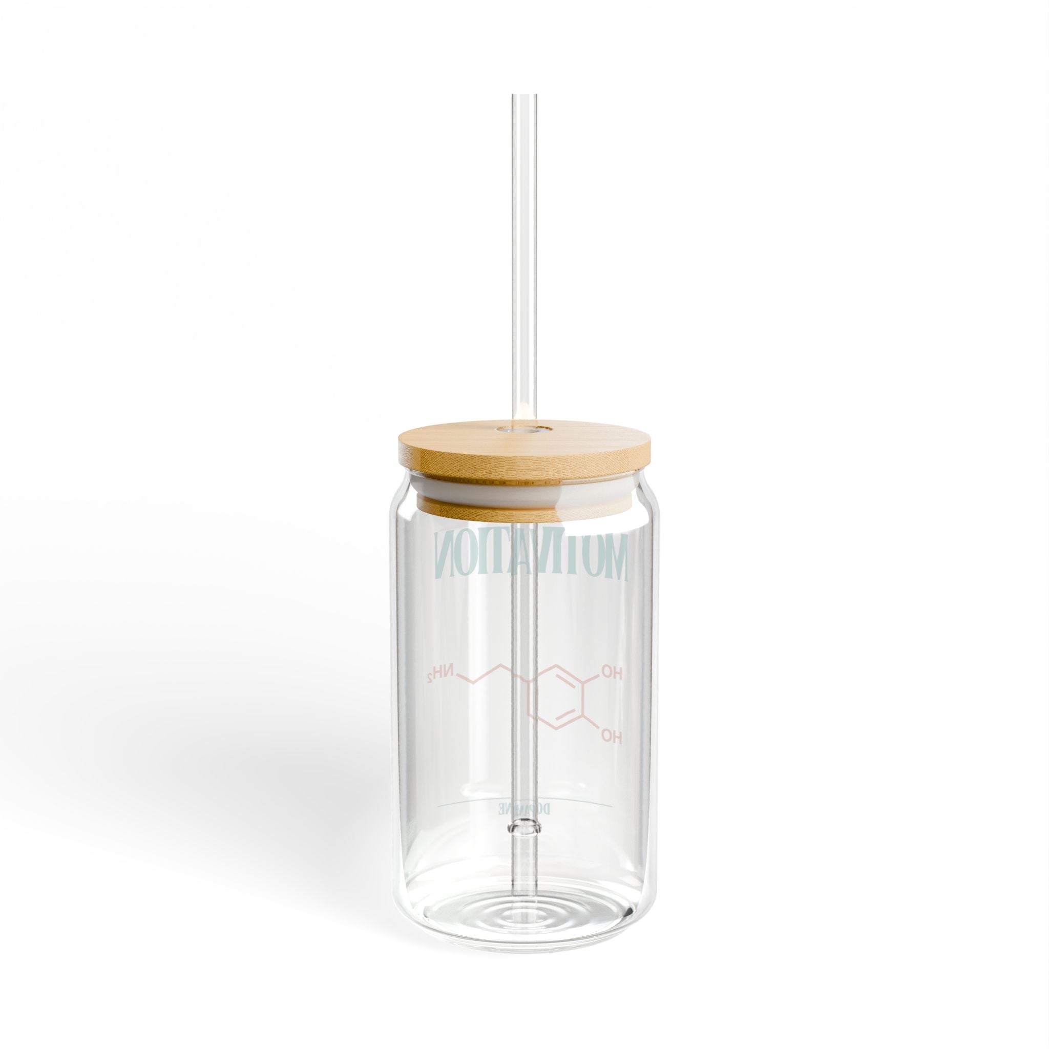 Motivation Sipper Glass - 16oz Reusable Drink Container with Bamboo Lid and Straw, Perfect for Gifts, Eco-Friendly Hydration, [...]
