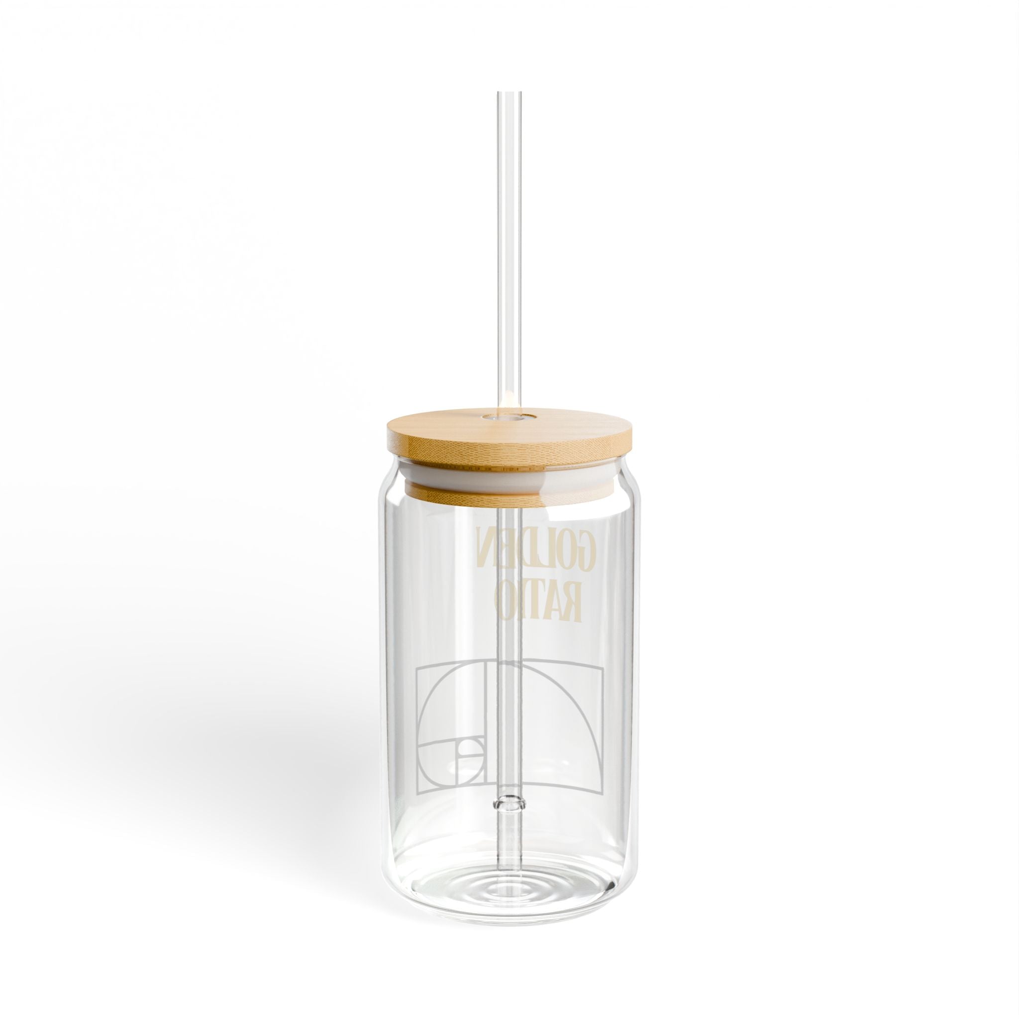 Golden Ratio Sipper Glass, 16oz | Drinkware for Math Lovers, Unique Gift for Students, Eco-Friendly Water Bottle, Home Decor, Kitchen Gifts