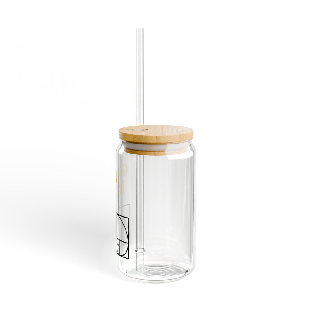 Golden Ratio Sipper Glass, 16oz | Drinkware for Math Lovers, Unique Gift for Students, Eco-Friendly Water Bottle, Home Decor, Kitchen Gifts