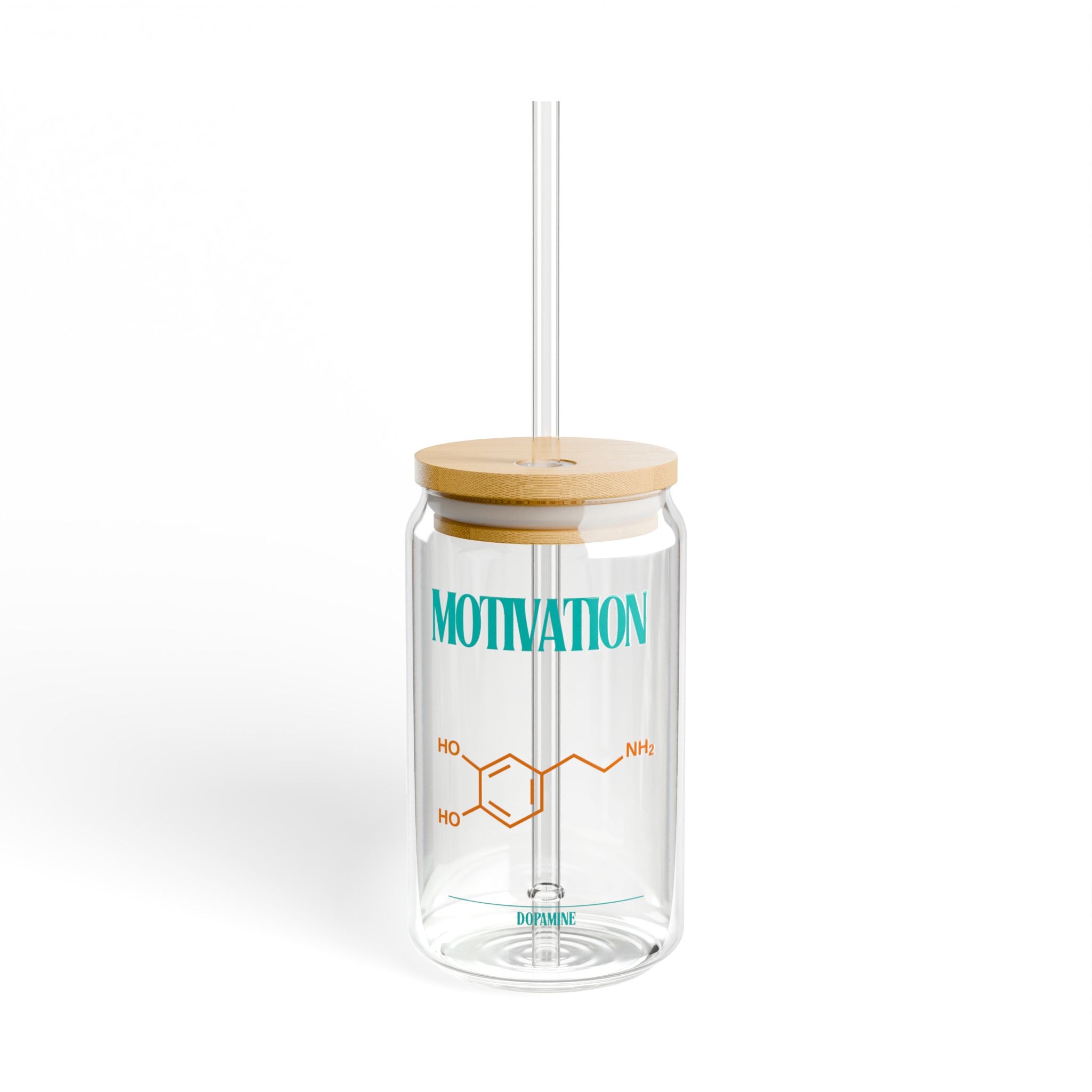 Motivation Sipper Glass - 16oz Reusable Drink Container with Bamboo Lid and Straw, Perfect for Gifts, Eco-Friendly Hydration, [...]