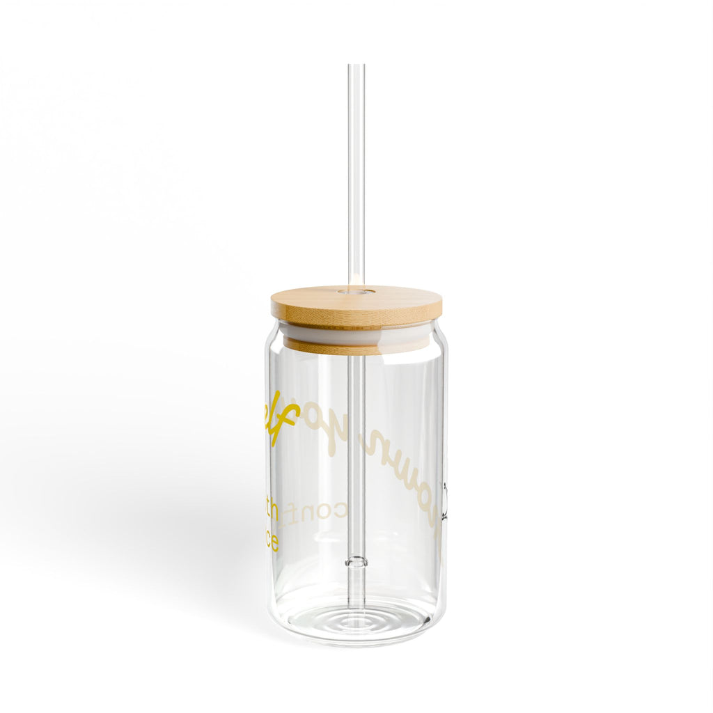 Motivational Sipper Glass, 16oz | Inspirational Drinkware for Daily Confidence, Perfect Gift for Friends & Lifestyle Enthusiasts