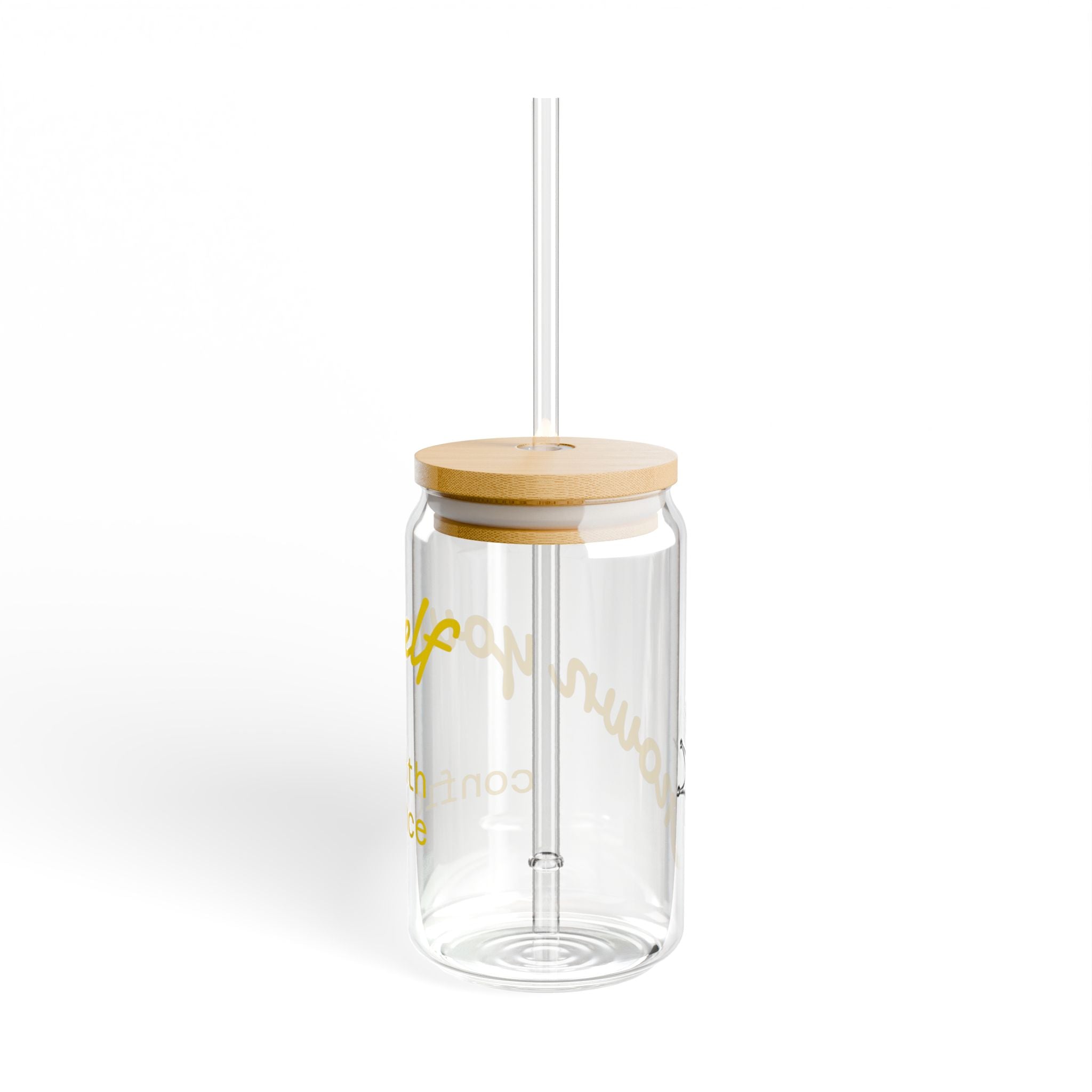 Motivational Sipper Glass, 16oz | Inspirational Drinkware for Daily Confidence, Perfect Gift for Friends & Lifestyle Enthusiasts