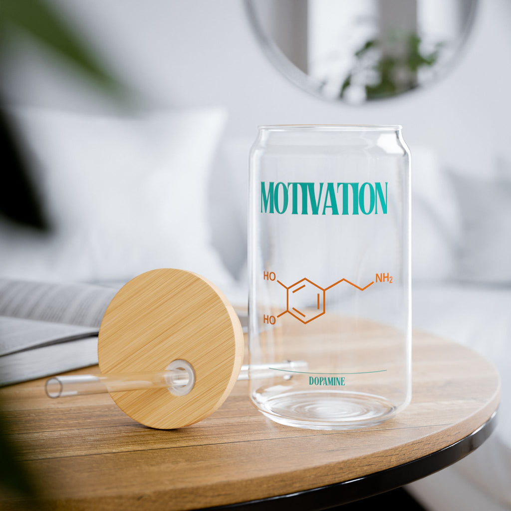 Motivation Sipper Glass - 16oz Reusable Drink Container with Bamboo Lid and Straw, Perfect for Gifts, Eco-Friendly Hydration, [...]