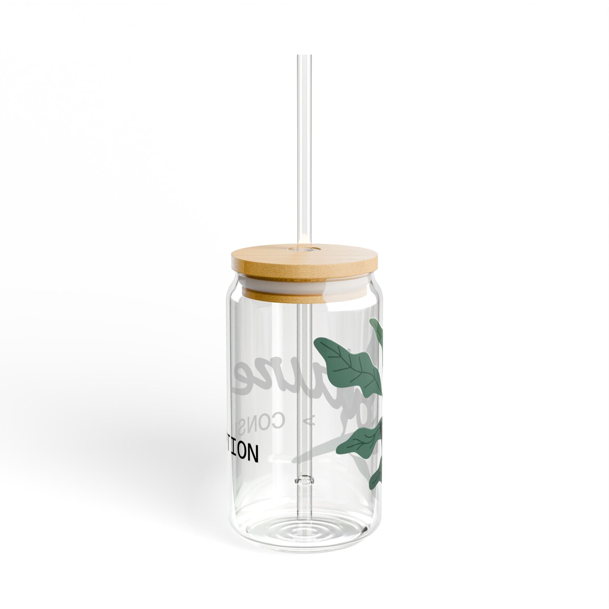 Nature-Themed Sipper Glass - 16oz Eco-Friendly Drinkware, Perfect for Parties, Eco-Conscious Gift, Sustainable Living, Indoor Plants [...]
