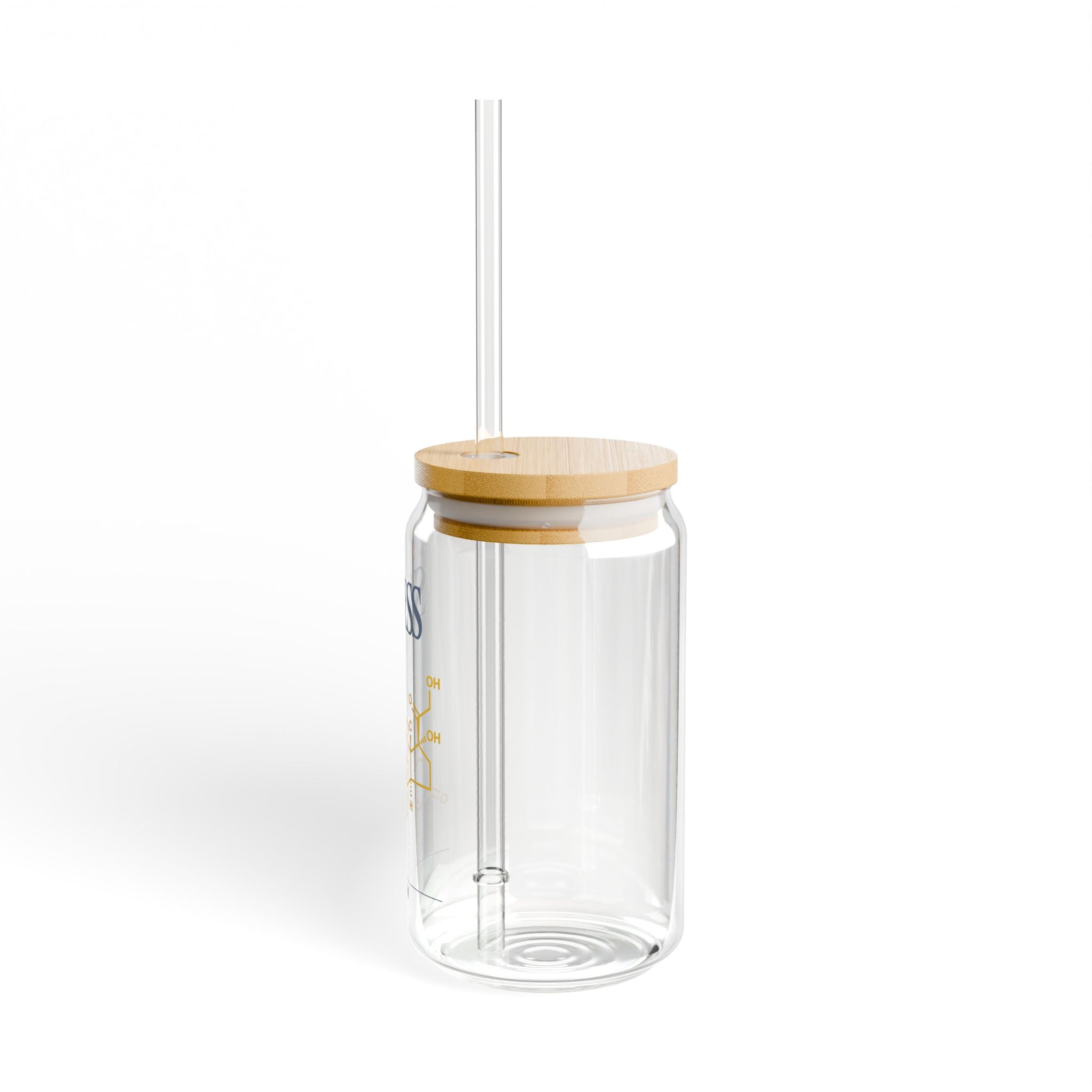 Stress Relief Sipper Glass | 16oz Inspirational Beverage Jar | Safe Drinkware for Calming Moments, Gifts for Friends, Home Decor