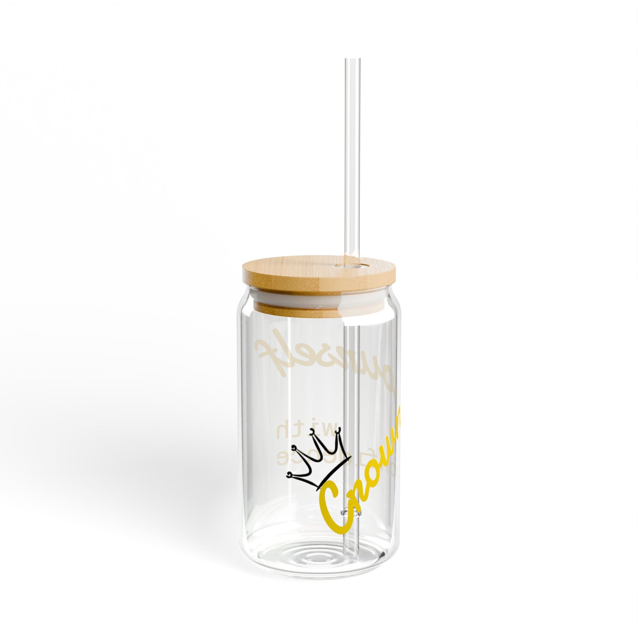Motivational Sipper Glass, 16oz | Inspirational Drinkware for Daily Confidence, Perfect Gift for Friends & Lifestyle Enthusiasts