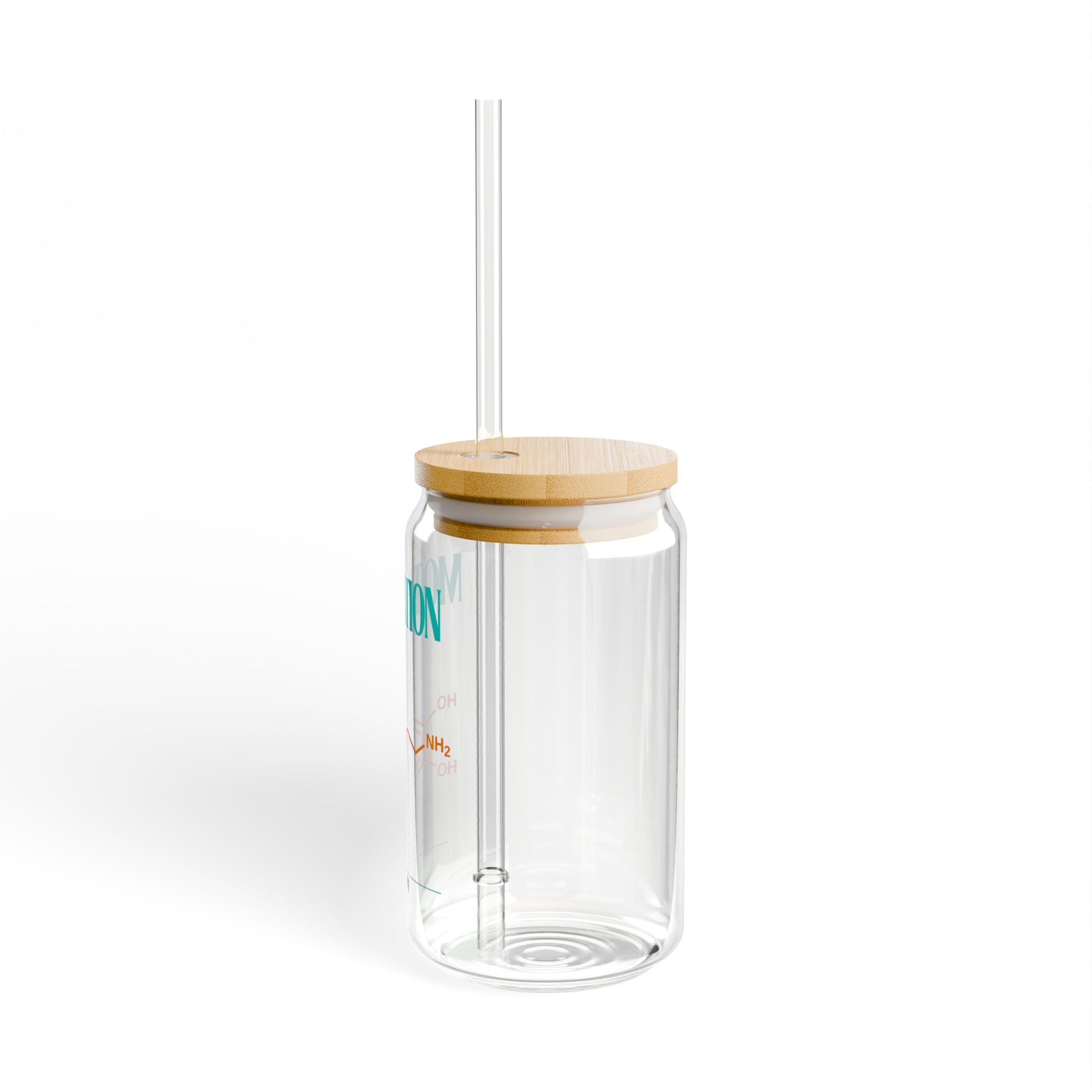 Motivation Sipper Glass - 16oz Reusable Drink Container with Bamboo Lid and Straw, Perfect for Gifts, Eco-Friendly Hydration, [...]