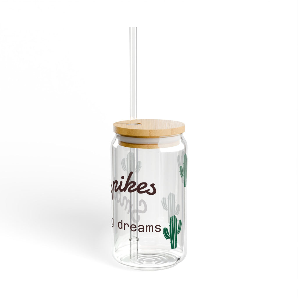 Cactus Sipper Glass, 16oz - Fun Drinkware, Summer BBQ, Home Decor, Cactus Lovers Gift, Eco-Friendly Beverage Container